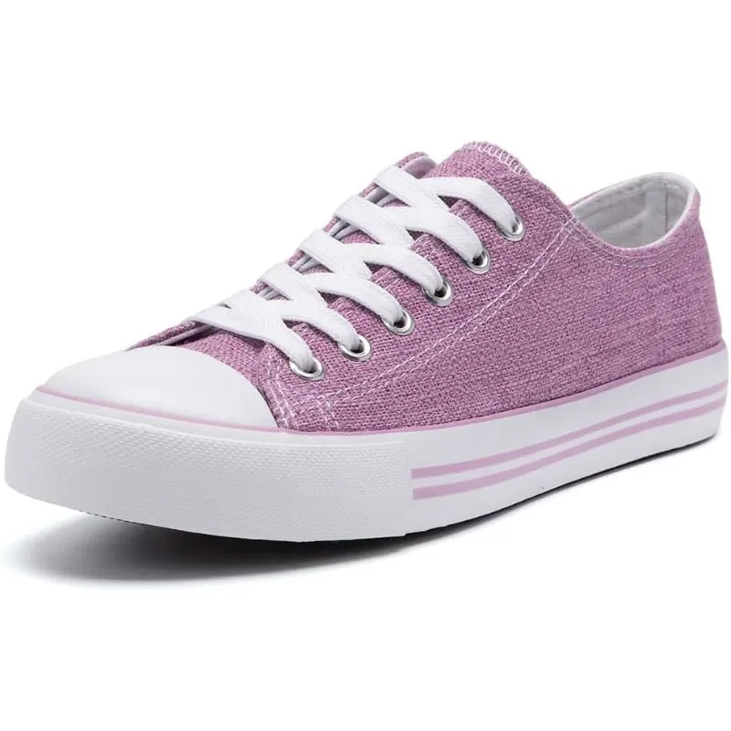 Contemporary Classic Canvas Lace Up Trainers