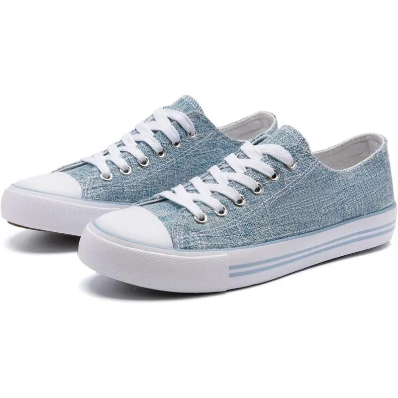 Contemporary Classic Canvas Lace Up Trainers