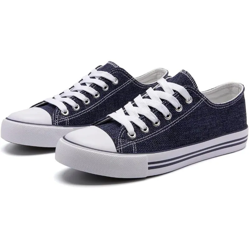 Contemporary Classic Canvas Lace Up Trainers