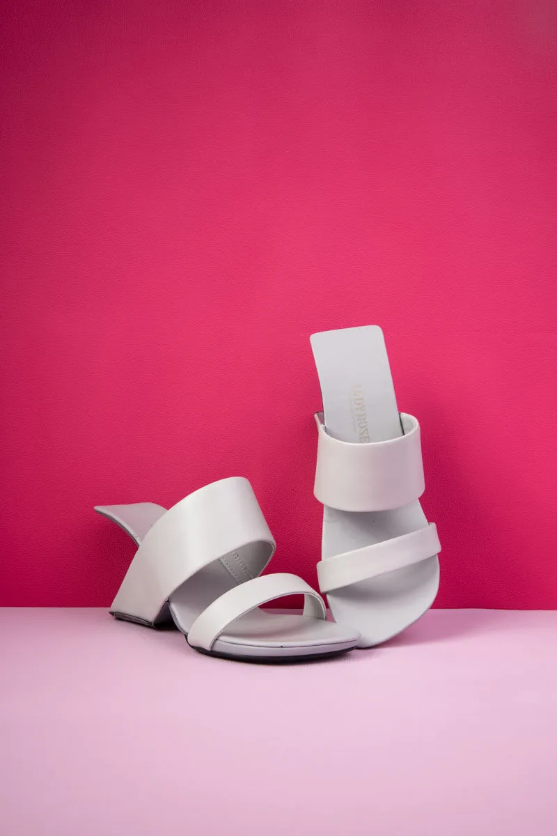 Cool Breeze Leather Heels - Grey