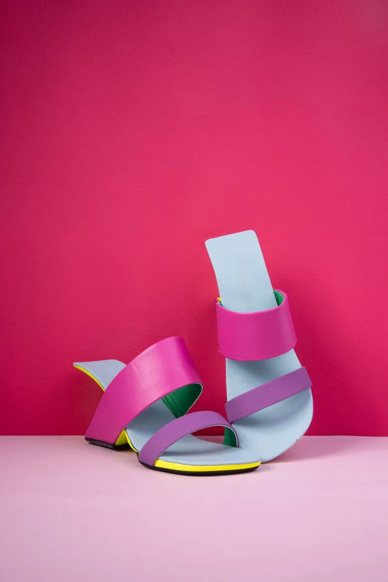 Cool Breeze Leather Heels - Pink
