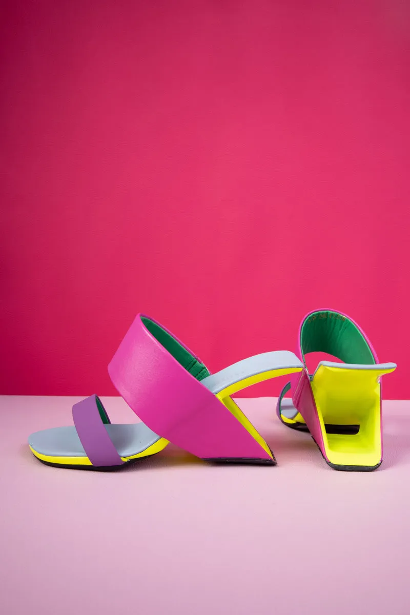 Cool Breeze Leather Heels - Pink