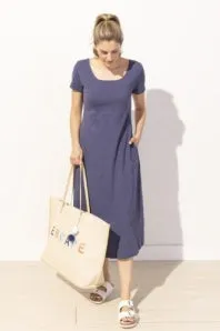 Cotton Slub Cafe Dress