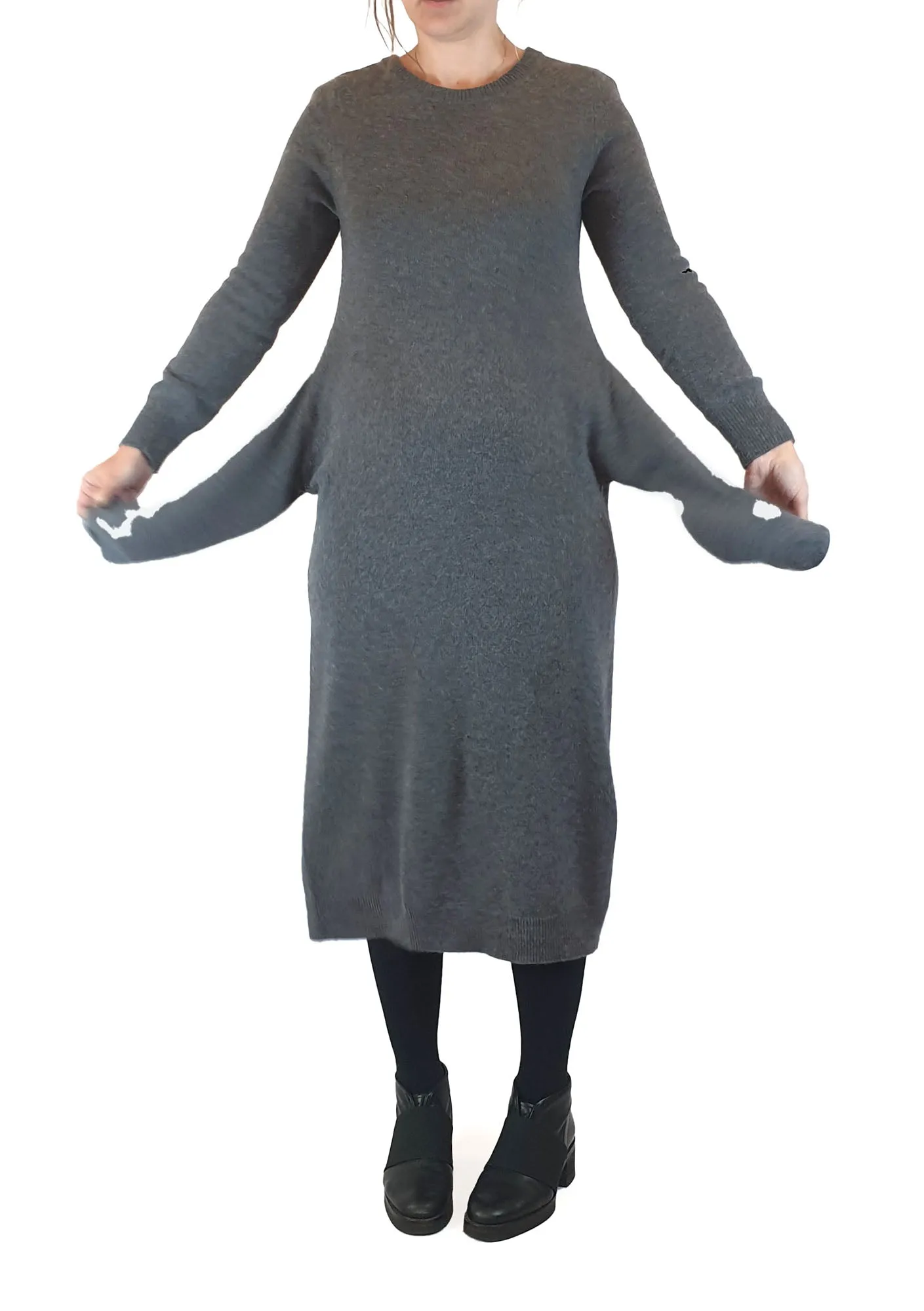 Country Road grey wool, cashmere and cotton mix dress size XS