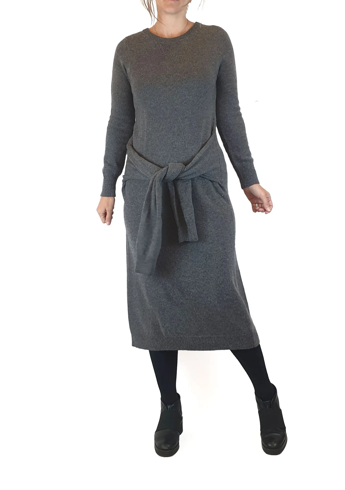 Country Road grey wool, cashmere and cotton mix dress size XS