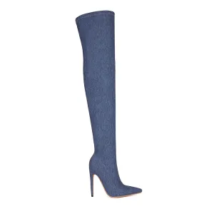 Cowboy Boots Fashion Zip Stiletto High Heel Knee-High Boots