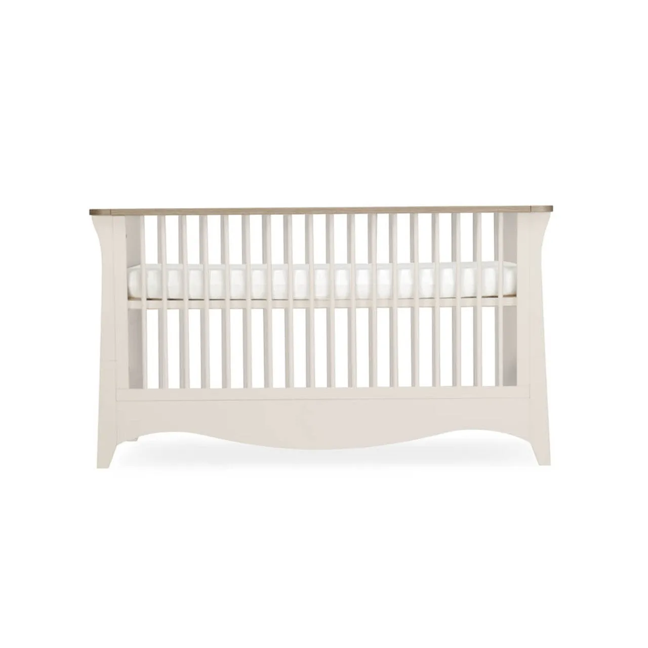 CuddleCo Clara 3 Piece Nursery Furniture Set with Cot Bed, Dresser and Wardrobe - Cashmere