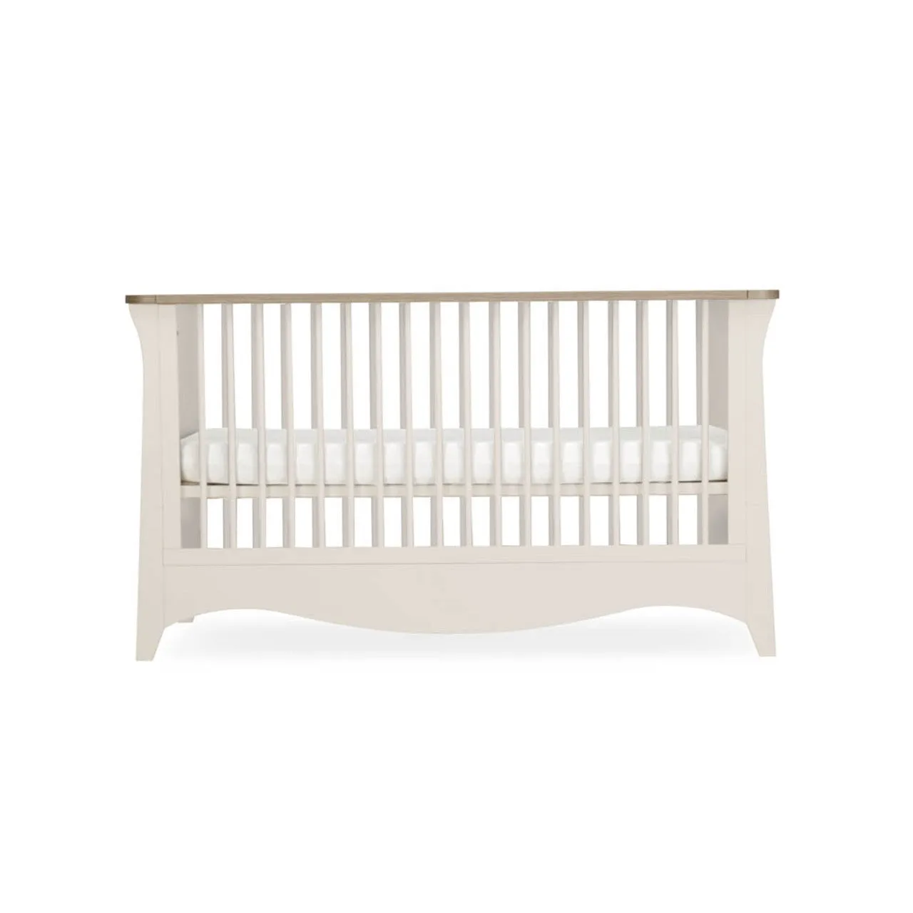 CuddleCo Clara 3 Piece Nursery Furniture Set with Cot Bed, Dresser and Wardrobe - Cashmere