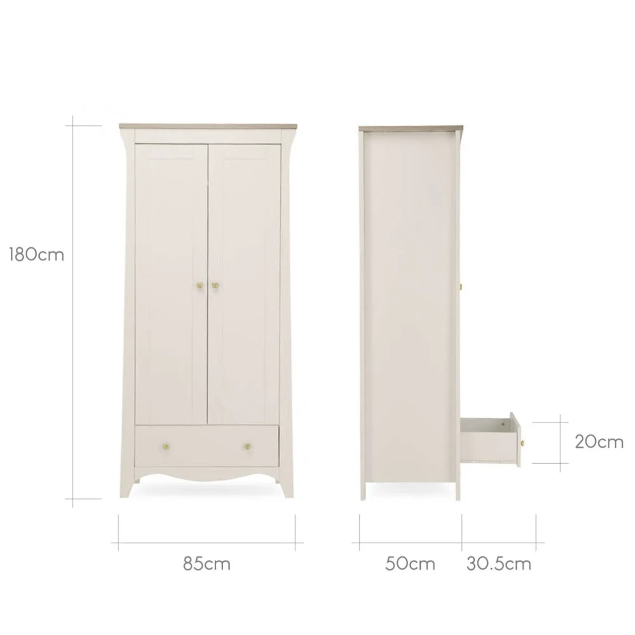CuddleCo Clara Wardrobe - Cashmere