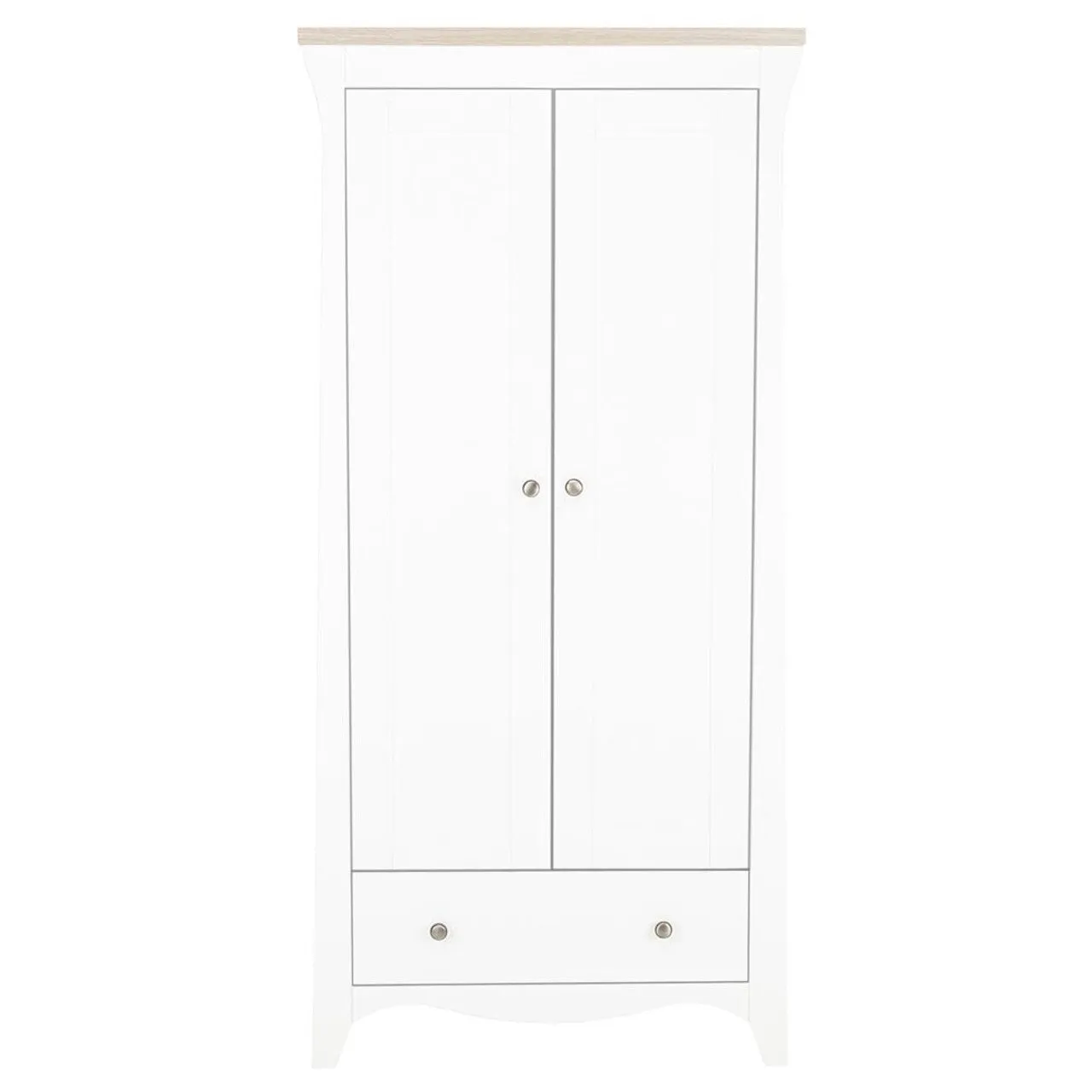CuddleCo Clara Wardrobe - White & Ash