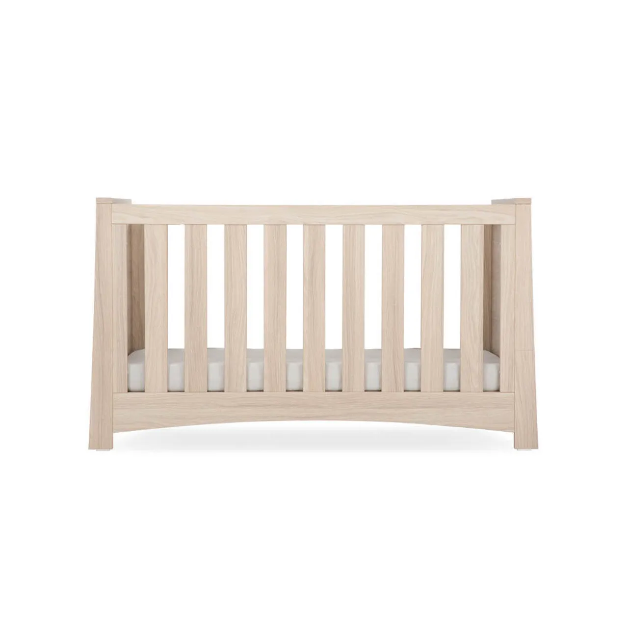 CuddleCo Isla 3 Piece Nursery Furniture Set with Cot Bed, Dresser and Wardrobe - Ash