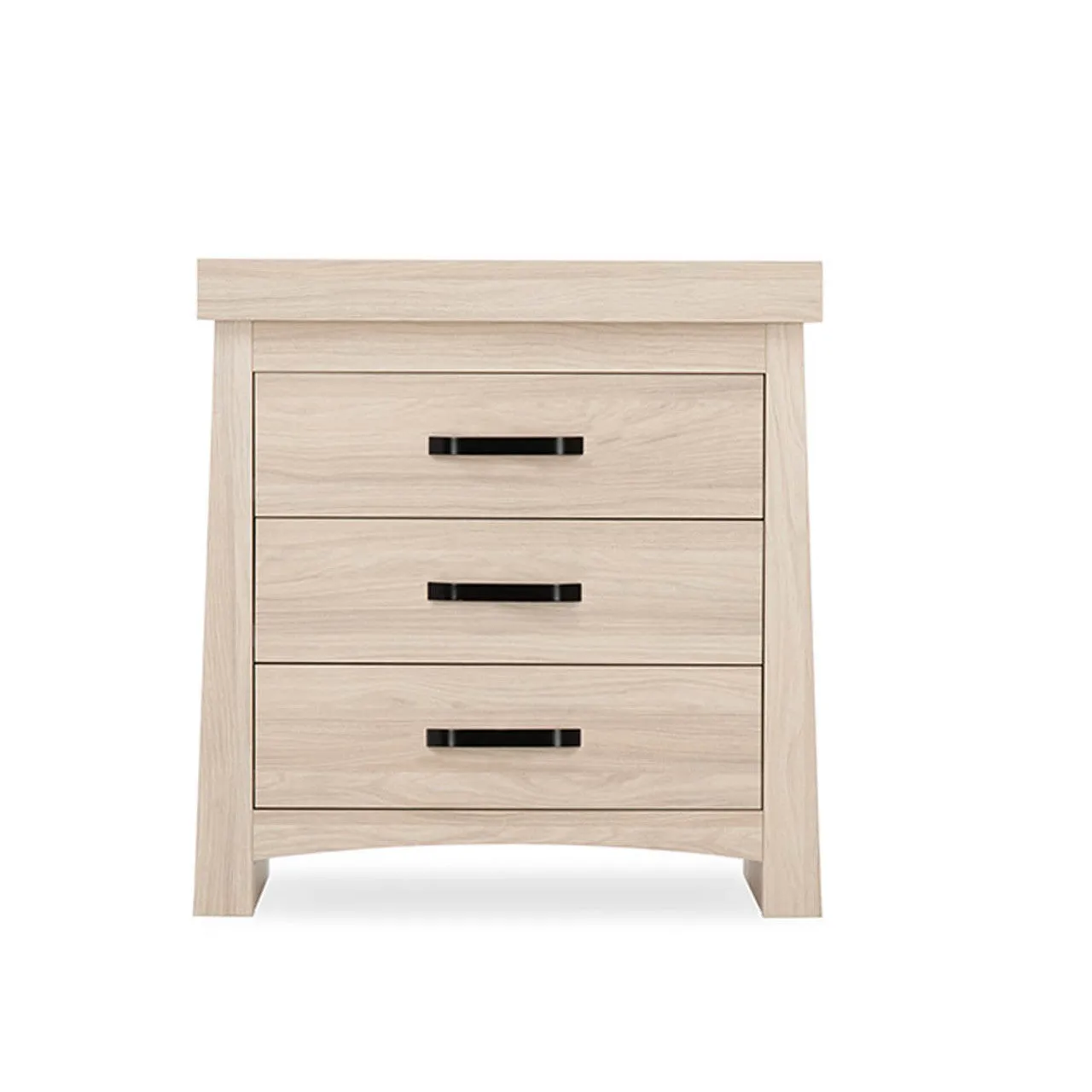 CuddleCo Isla 3 Piece Nursery Furniture Set with Cot Bed, Dresser and Wardrobe - Ash