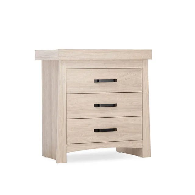 CuddleCo Isla 3 Piece Nursery Furniture Set with Cot Bed, Dresser and Wardrobe - Ash