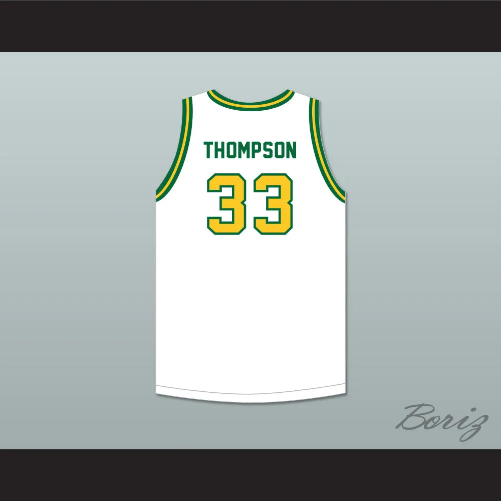 David Thompson 33 Crest High School Chargers White Basketball Jersey 1