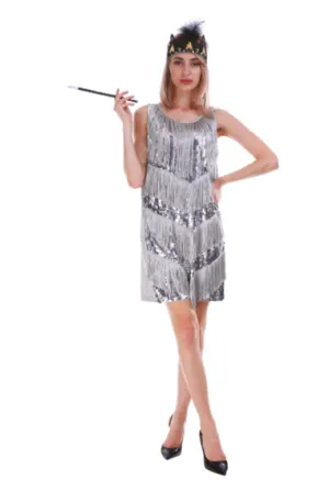 Deluxe Sequin Flapper Dress
