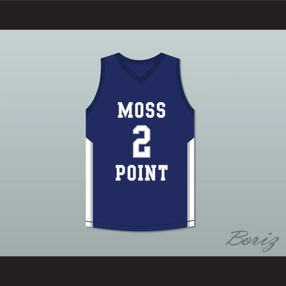 Devin Booker 2 Moss Point High School Blue Basketball Jersey