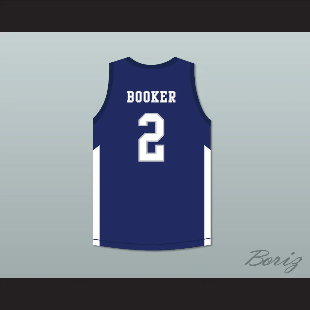 Devin Booker 2 Moss Point High School Blue Basketball Jersey