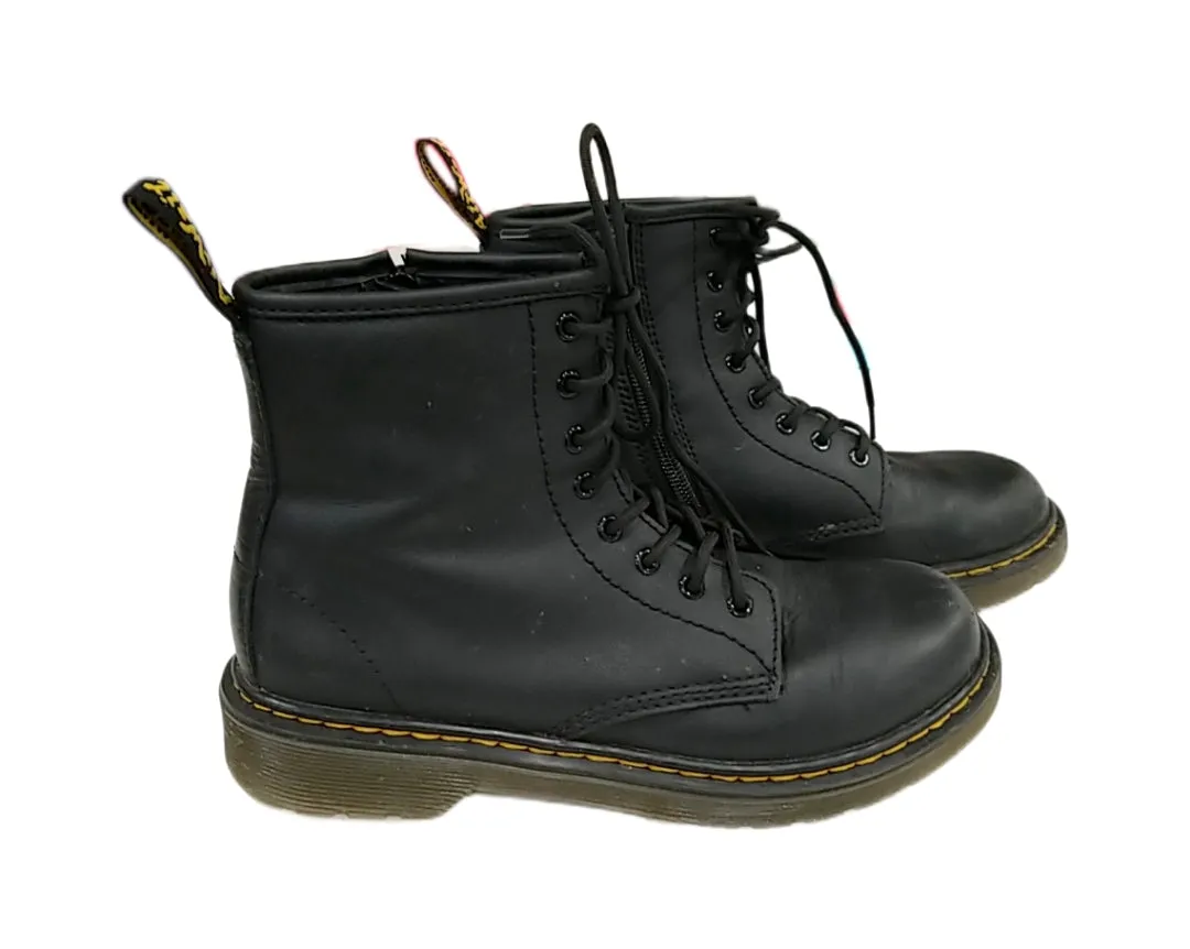Dr Marten zip up black boots - youth size 4