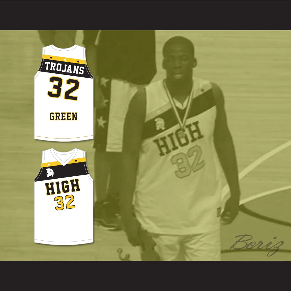 Draymond Green 32 Saginaw High School Trojans White Basketball Jersey 2
