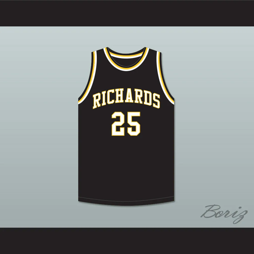 Dwyane Wade 25 Harold L. Richards High School Bulldogs Black Basketball Jersey 1