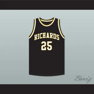 Dwyane Wade 25 Harold L. Richards High School Bulldogs Black Basketball Jersey 1