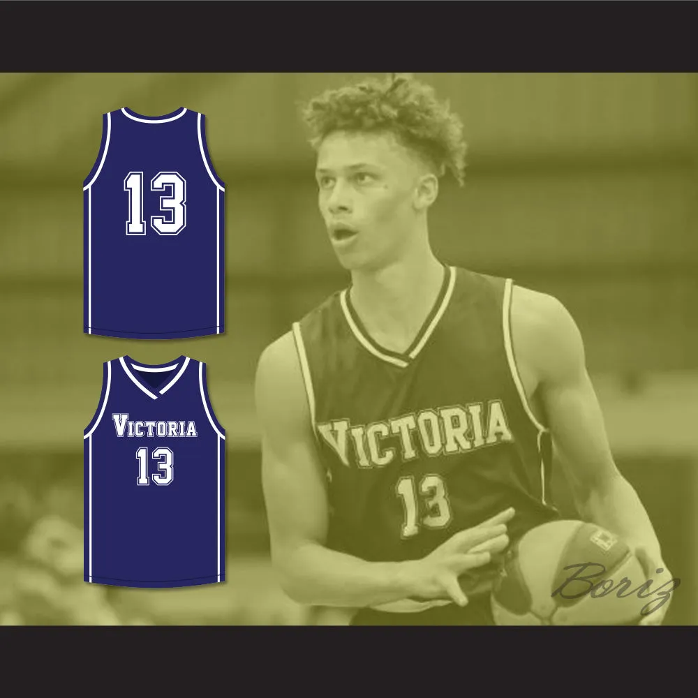 Dyson Daniels 13 Bendigo HIgh School Victoria Navy Blue Basketball Jersey 1