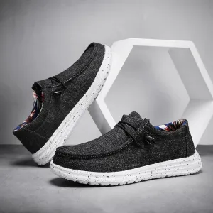 EasyStride Herren Leinwand-Slip-Ons mit weicher Sohle