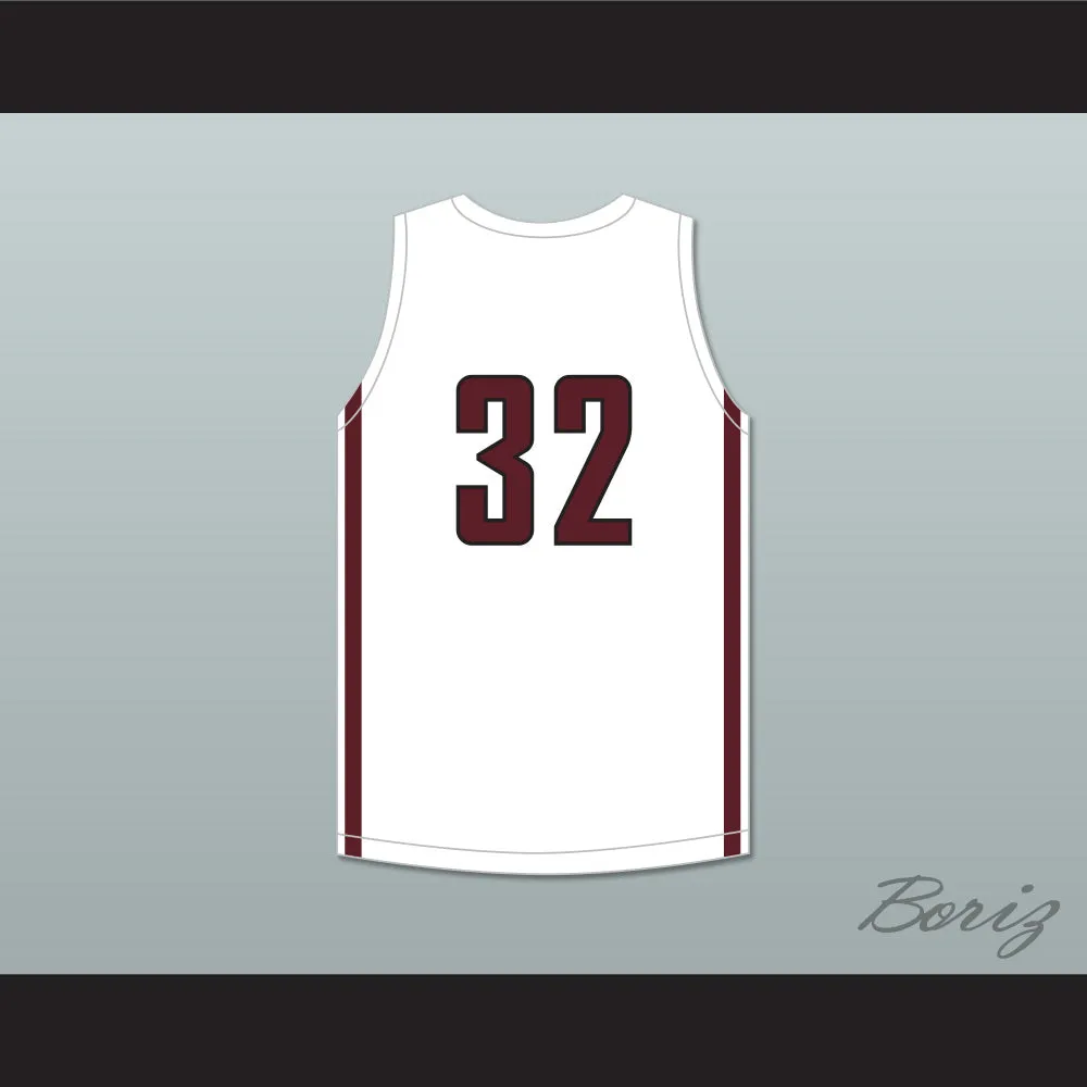 EJ Liddell 32 Belleville High School-West Maroons White Basketball Jersey 1