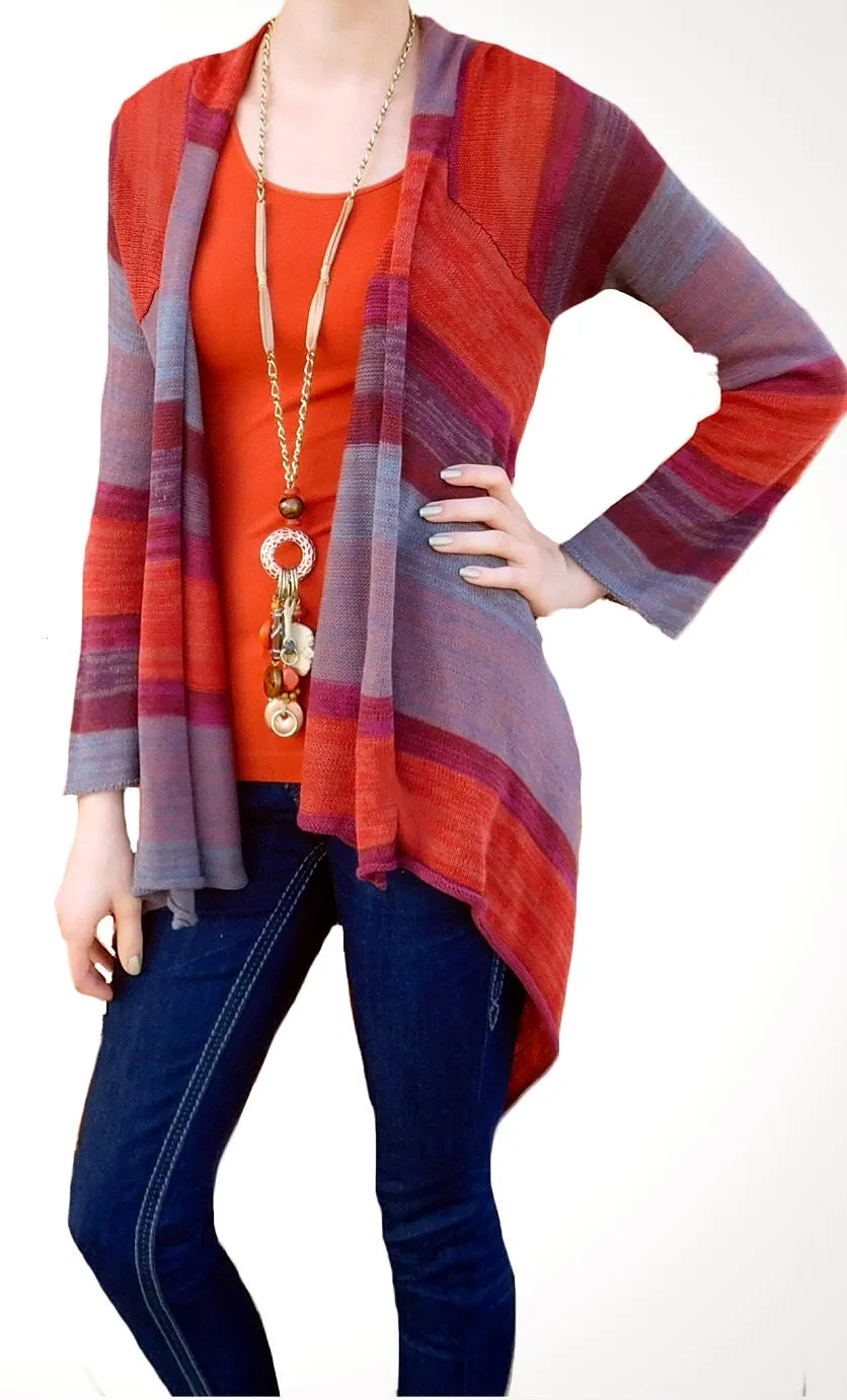 Elan | Sweater Cardigan Rust