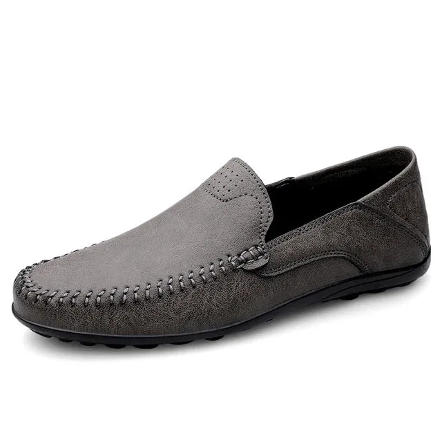 EliteStride Luxus Leder Outdoor Slip-Ons