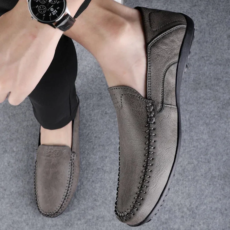 EliteStride Luxus Leder Outdoor Slip-Ons