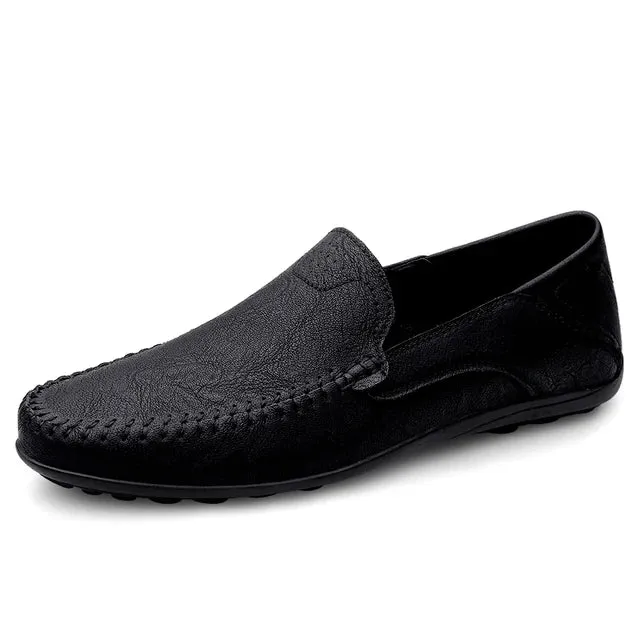 EliteStride Luxus Leder Outdoor Slip-Ons
