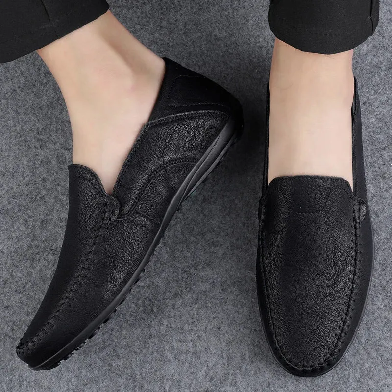 EliteStride Luxus Leder Outdoor Slip-Ons