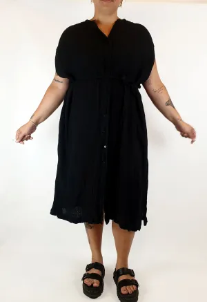Elk black oversize sleeveless dress - one size, best fits 12-16