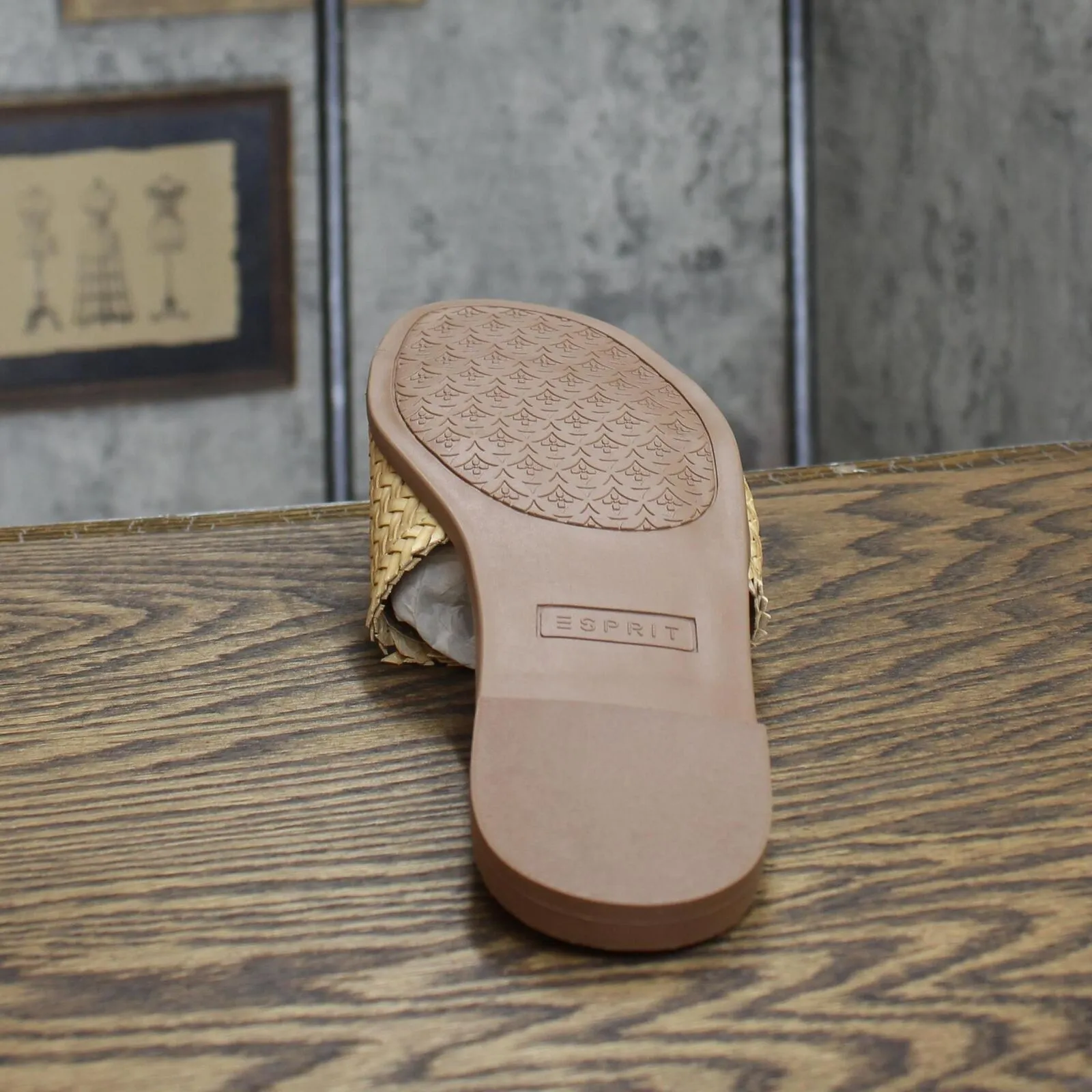 Esprit Summer Woven Sandals Amputee Replacement Left Shoe Only Natural Brown 10M