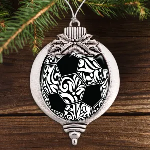Fancy Soccer Ball Bulb Ornament