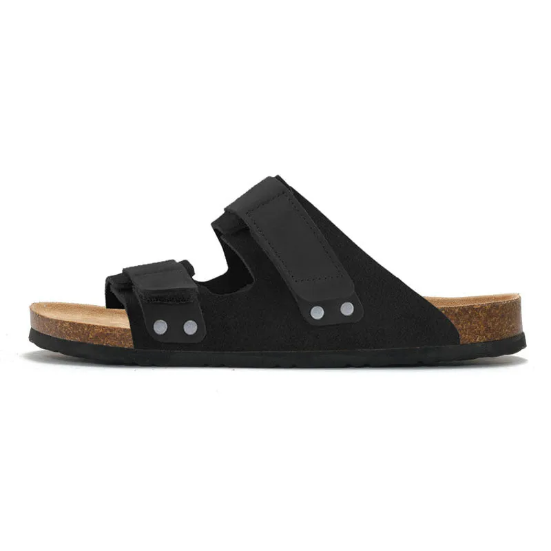 Fashionable Men’s Soft Cork Beach Sandals with Matte Finish - Deluxe and Comfortable