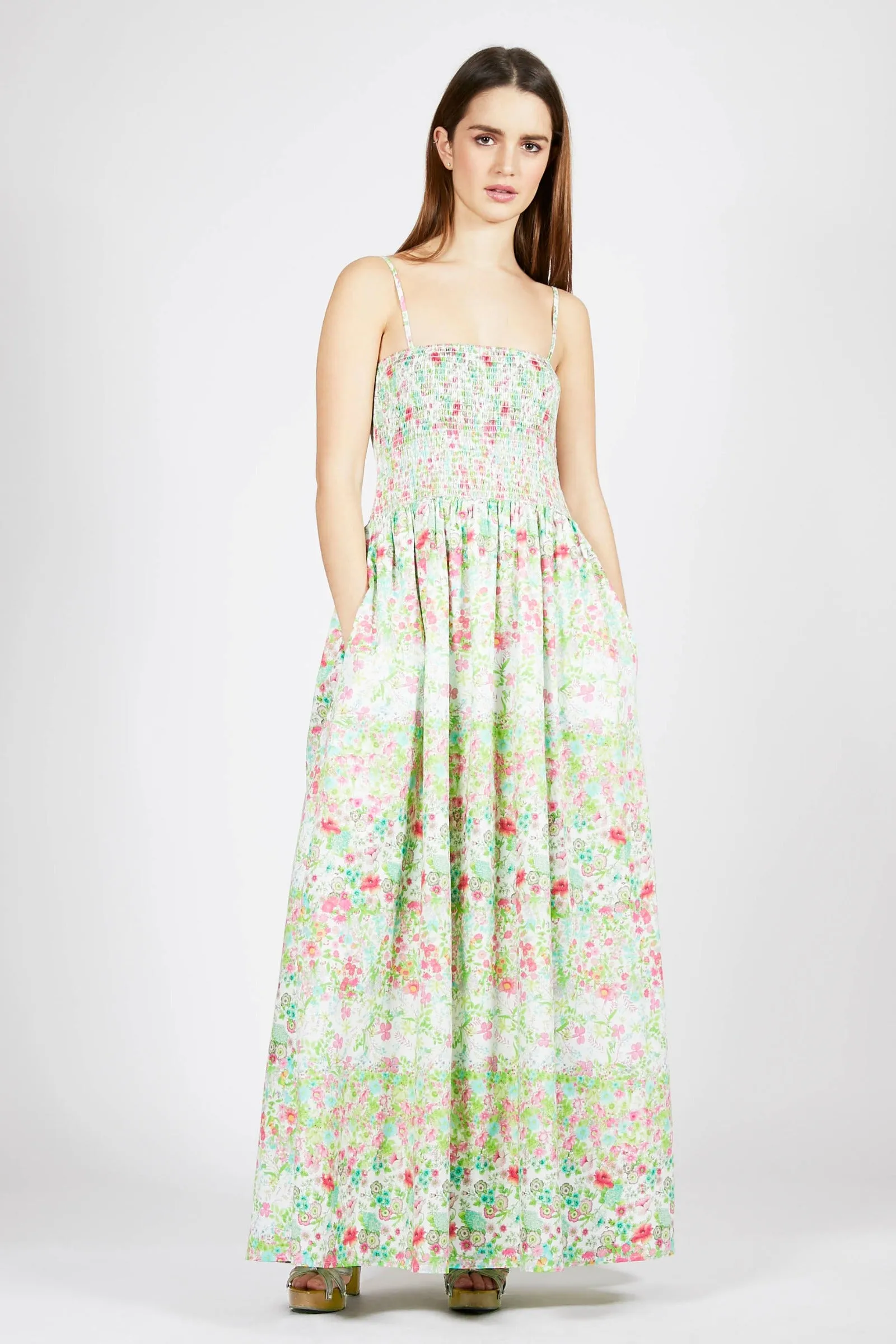 Floral Smocked Maxi Dress