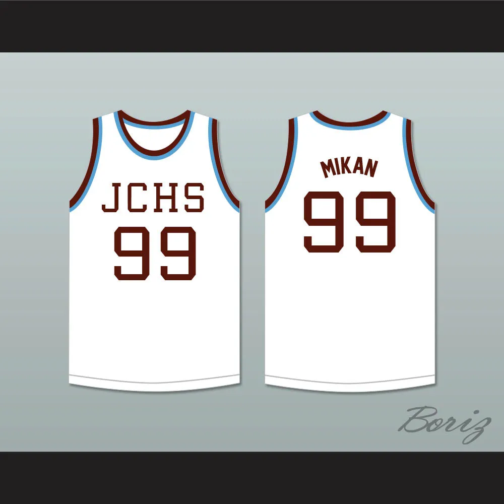 George Mikan 99 Joliet Catholic High School Hilltoppers White Basketball Jersey 2