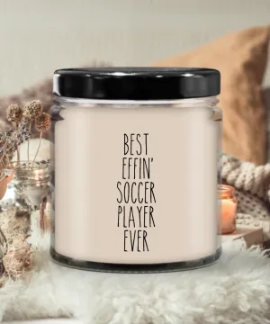Gift For Soccer Player Best Effin' Soccer Player Ever Candle 9oz Vanilla Scented Soy Wax Blend Candles Funny Coworker Gifts