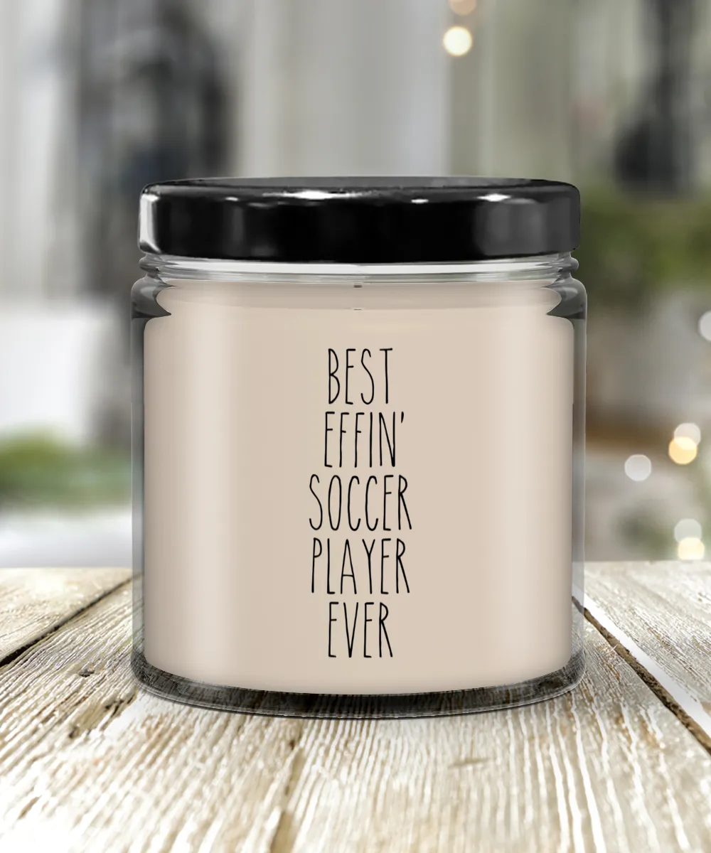 Gift For Soccer Player Best Effin' Soccer Player Ever Candle 9oz Vanilla Scented Soy Wax Blend Candles Funny Coworker Gifts