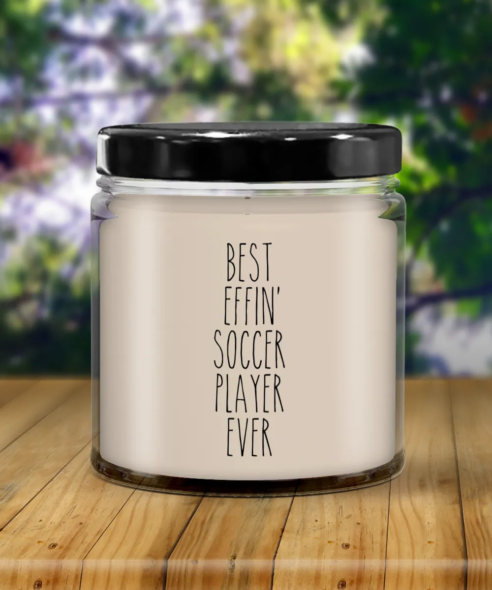 Gift For Soccer Player Best Effin' Soccer Player Ever Candle 9oz Vanilla Scented Soy Wax Blend Candles Funny Coworker Gifts