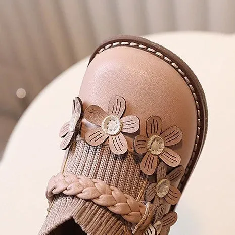 Girls' Boots With Floral Appliqués - Cute Design For Spring