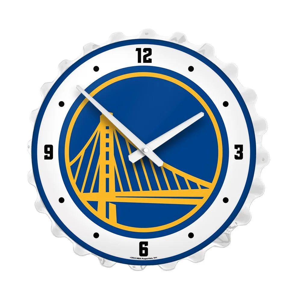 Golden State Warriors: Bottle Cap Lighted Wall Clock