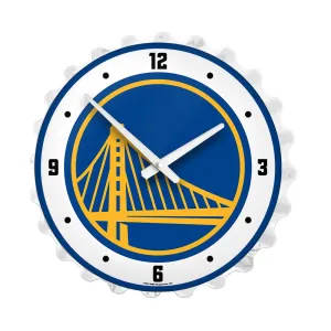 Golden State Warriors: Bottle Cap Lighted Wall Clock