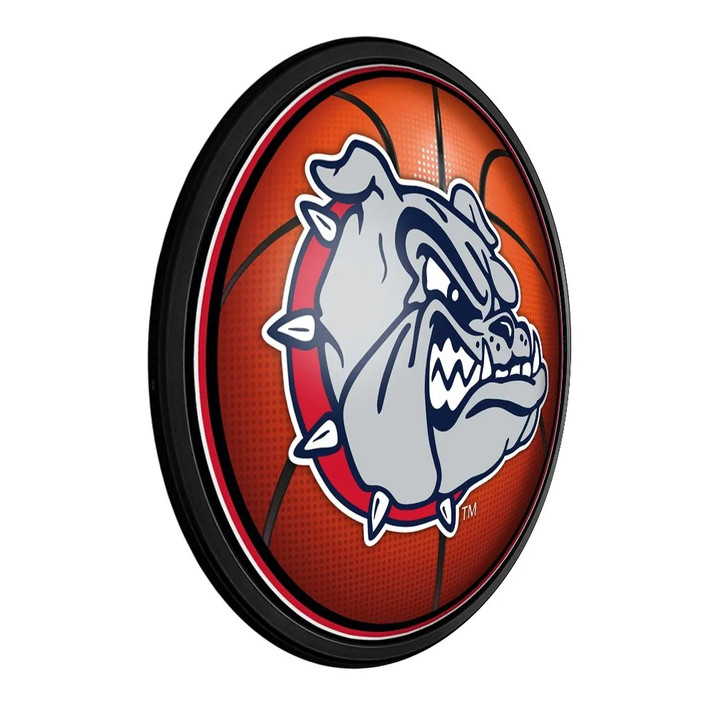 Gonzaga Bulldogs: Basketball - Round Slimline Lighted Wall Sign