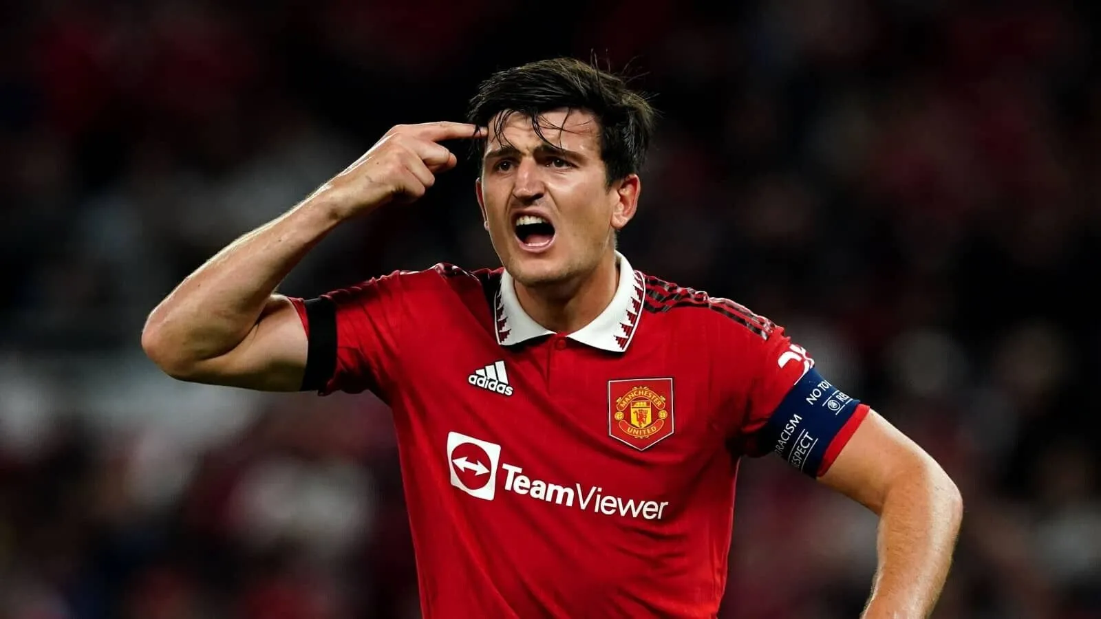 Harry Maguire Signed Manchester United Adidas Soccer Jersey (Beckett) 2019-2023