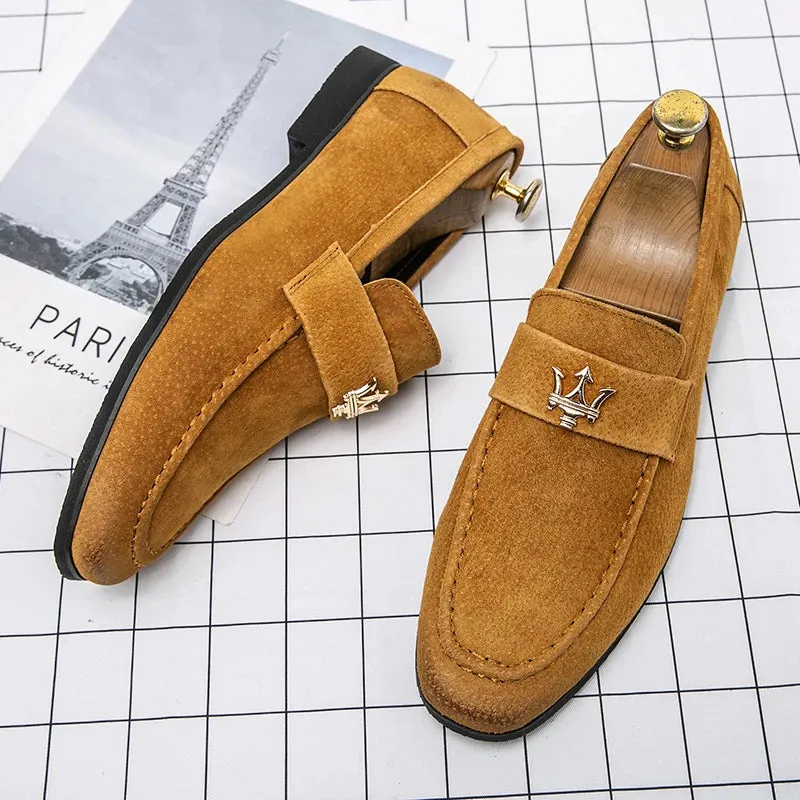 Herren Slipper Schuhe aus Veloursleder