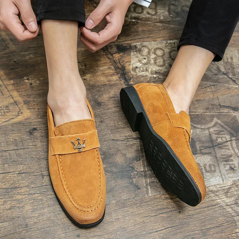 Herren Slipper Schuhe aus Veloursleder