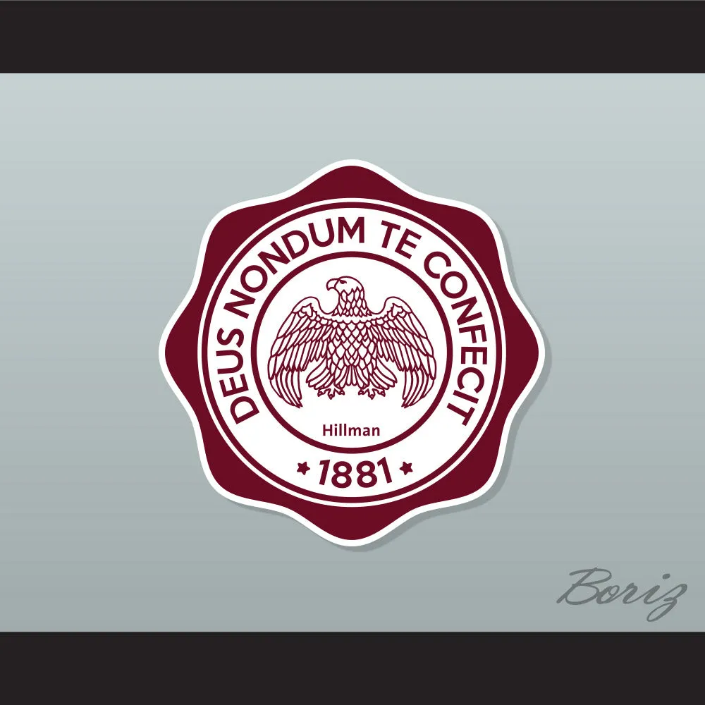 Hillman College White Basketball Shorts with Eagle Patch